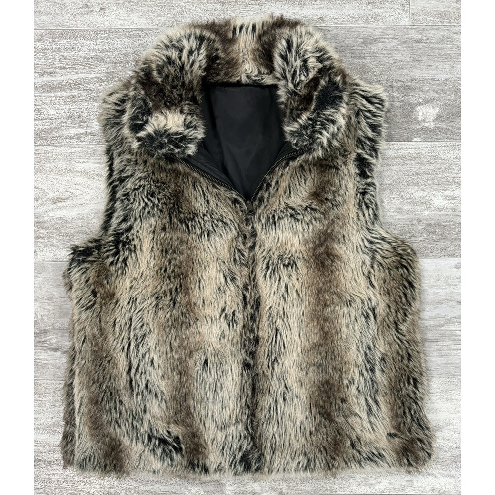 Blassport Reversible Faux Fur Womens Full Zip Vest Size Small Great Condition - Picture 1 of 8
